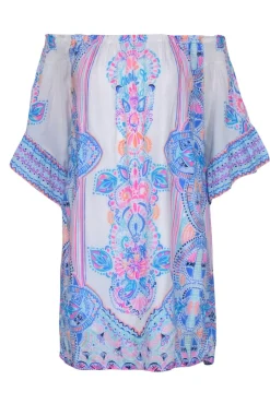 Lilly Pulitzer - Multi-Colored Off The Shoulder Mini Dress Sz M