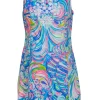 Lilly Pulitzer - Multicolor Swirled Printed Sheath Dress w/ Embroidered Front Sz 10
