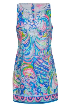 Lilly Pulitzer - Multicolor Swirled Printed Sheath Dress w/ Embroidered Front Sz 10