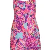 Lilly Pulitzer - Multicolor Floral Textured Cotton Fitted Mini Dress Sz 8