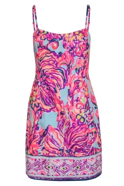 Lilly Pulitzer - Multicolor Floral Textured Cotton Fitted Mini Dress Sz 8