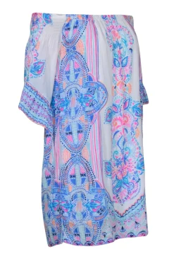 Lilly Pulitzer - Multi-Colored Off The Shoulder Mini Dress Sz M
