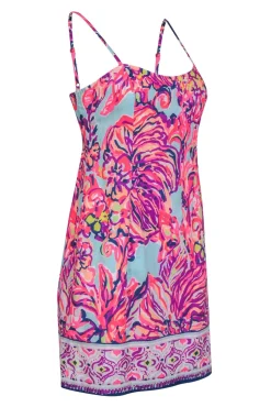 Lilly Pulitzer - Multicolor Floral Textured Cotton Fitted Mini Dress Sz 8