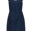 Lilly Pulitzer - Navy Cotton Eyelet Sheath Dress w/ Ruffled Straps Sz 10