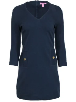 Lilly Pulitzer - Navy Ribbed Knit "Charlena" Dress Sz XS