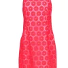 Lilly Pulitzer - Neon Pink Floral Embroidered Sleeveless Dress w/ Pearls Sz 10