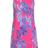 Lilly Pulitzer - Pink Fitted Sleeveless Shift Dress w/ Blue Coral “Samba” Print Sz 0
