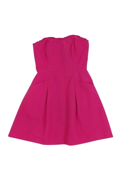 Lilly Pulitzer - Pink Strapless A-Line Dress Sz 4
