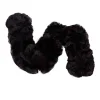 Linda Richards - Maroon & Black Rabbit Fur Scarf