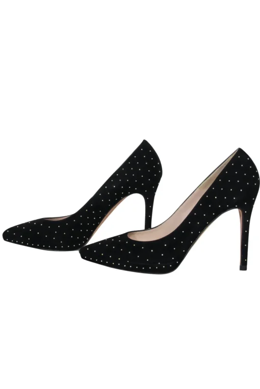 L.K. Bennett - Black Suede Studded Pumps Sz 8