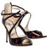 L.K. Bennett - Brown Leather Tortoise Shell Peep-Toe Pumps Sz 8