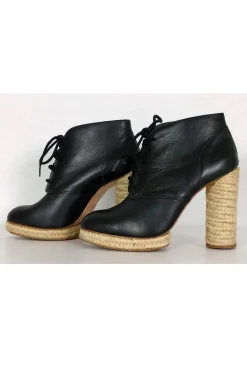 Loeffler Randall - Black Espadrille Ankle Booties Sz 6.5