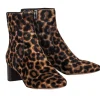 Loeffler Randall - Tan & Black Leopard Print Calf Hair Block Heel Booties Sz 6.5