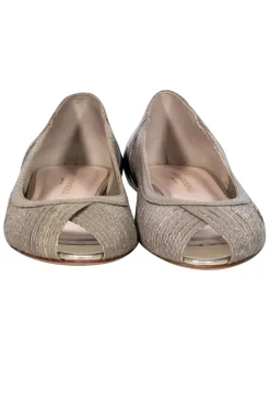 Loeffler Randall - Taupe Open Toe Leather Flats Sz 7