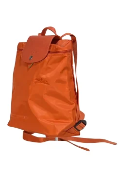 Longchamp - Orange Nylon Backpack