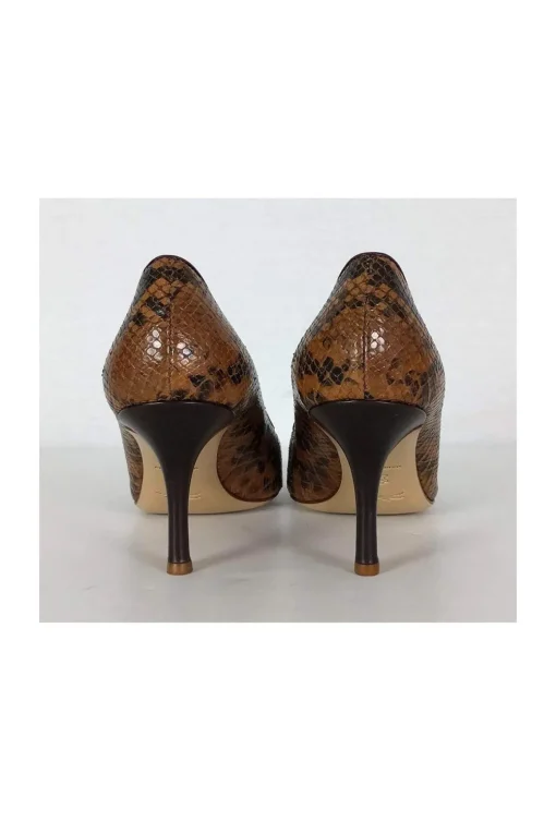 Longchamp - Tan & Brown Embossed Pumps Sz 7