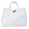 Longchamp - White Embossed Patent Leather Handbag