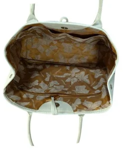 Longchamp - White Embossed Patent Leather Handbag