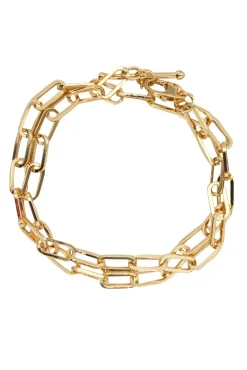 Loren Stewart - Gold Plated Double Wrap Toggle Bracelet