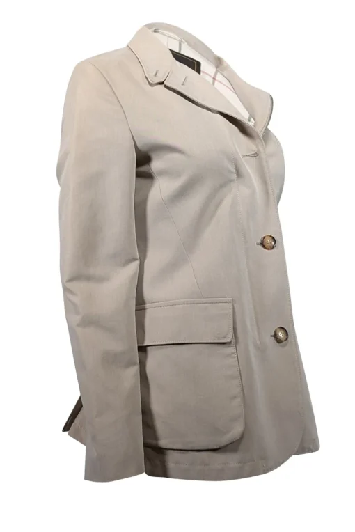 Loro Piana - Beige Cotton Blend Zipper front Jacket Sz 6