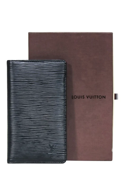 Louis Vuitton - Black Epi Leather "Agenda Poche Noir" Wallet