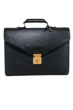 Louis Vuitton - Black Epi Seviette Briefcase Handbag