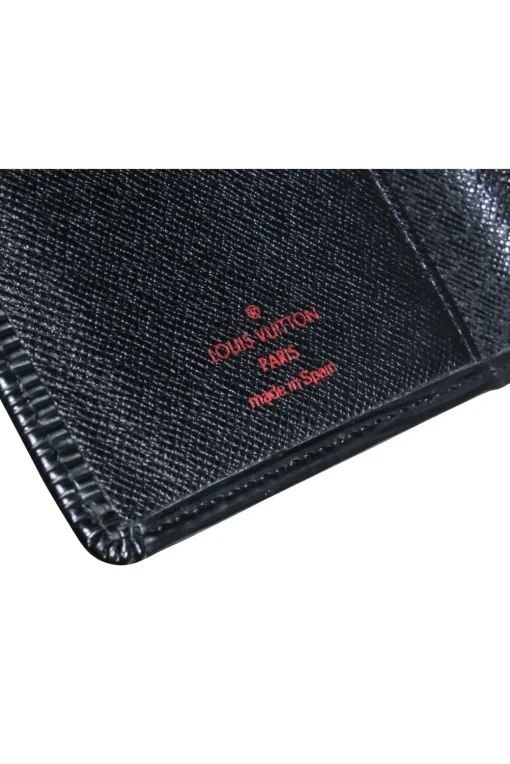 Louis Vuitton - Black Epi Leather "Agenda Poche Noir" Wallet