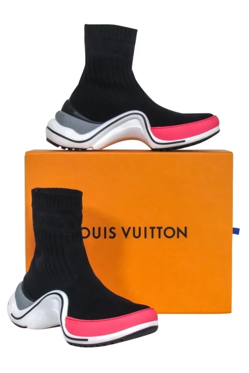 Louis Vuitton - Black, White & Red Archlight Sock Trainers Sz 11