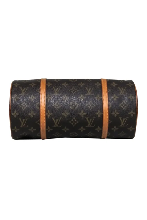 Louis Vuitton - Brown Leather Barrel-Style Bag w/ Mini Pouch