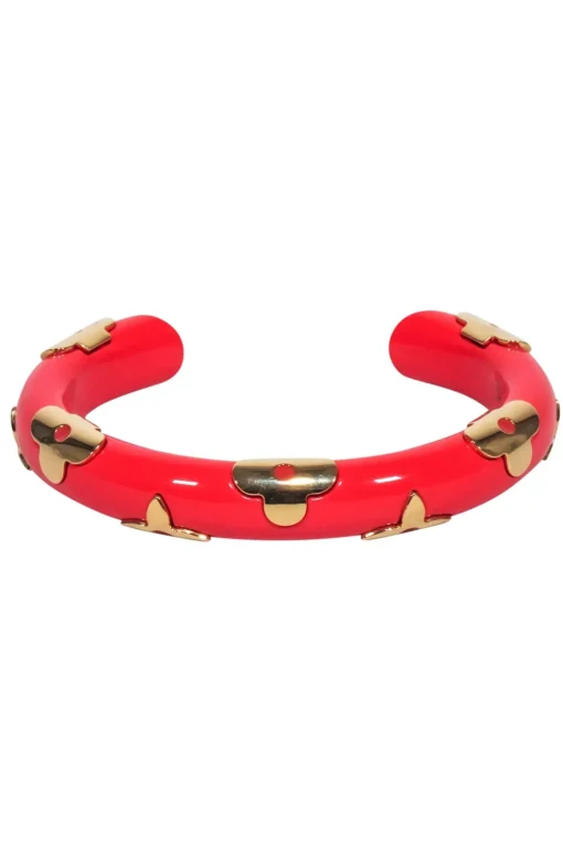 Louis Vuitton - Dark Coral Orange & Gold "Daily" Bracelet