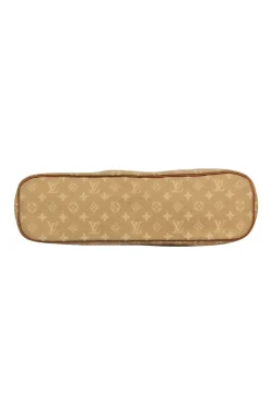 Louis Vuitton - Tan & Beige Logo Midsize Tote Purse