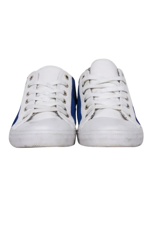 Love Moschino - White, Blue, & Black Lace Up Sneaker Sz 8