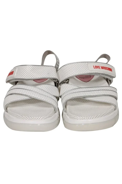 Love Moschino - White Velcro Strappy Sandals Sz 7