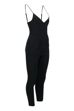 Lovers + Friends - Black Sleeveless Button Detail Jumpsuit Sz XS