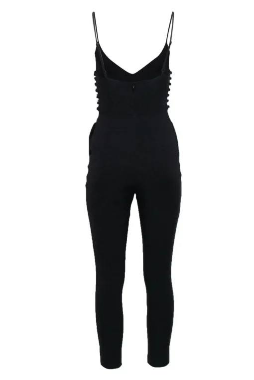 Lovers + Friends - Black Sleeveless Button Detail Jumpsuit Sz XS