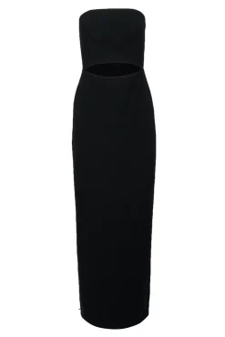 Lovers + Friends - Black Strapless Gown w/ Cutout Sz 4