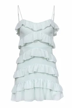 Lovers + Friends - Mint Tiered Ruffle Strappy Mini Dress Sz XS