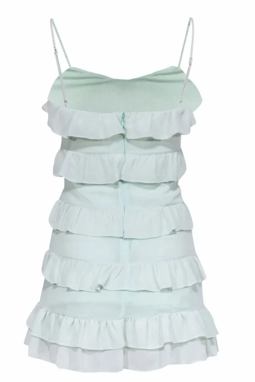 Lovers + Friends - Mint Tiered Ruffle Strappy Mini Dress Sz XS