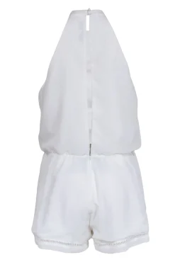 Lovers + Friends - White Sleeveless Beaded Embellished Romper Sz M