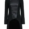 MAAC London - Black Longline Double Breasted Wool Blend Coat Sz 4
