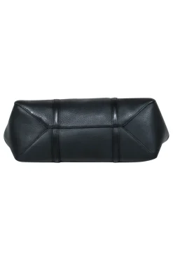Mackage - Black Pebbled Leather Tote w/ Arrow Clasp