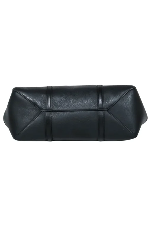 Mackage - Black Pebbled Leather Tote w/ Arrow Clasp