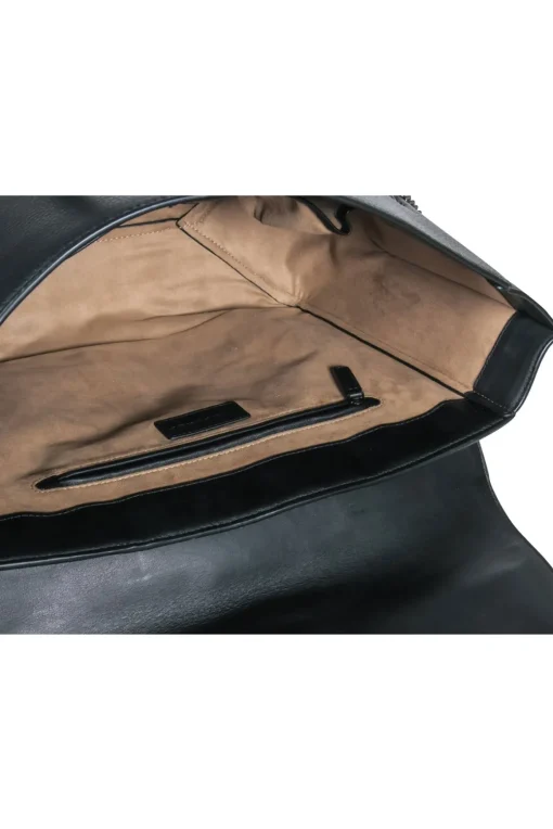 Mackage - Black Pebbled Leather Tote w/ Arrow Clasp