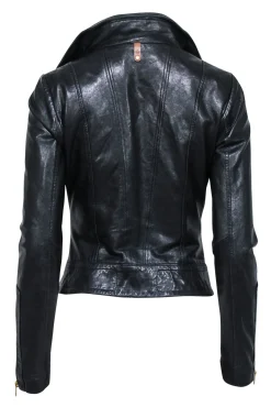 Mackage x Aritzia - Black Leather Moto Jacket Sz XS