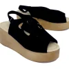 Madison Harding - Black Suede Wooden Platform Heels Sz 7