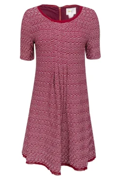 Maeve - Red & White Textured Dress Sz M