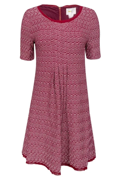 Maeve - Red & White Textured Dress Sz M