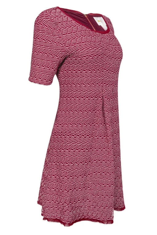Maeve - Red & White Textured Dress Sz M