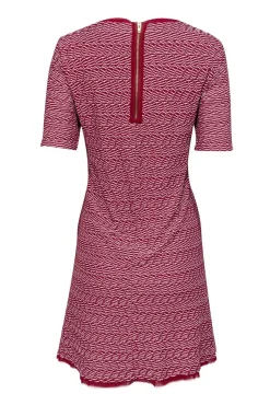 Maeve - Red & White Textured Dress Sz M