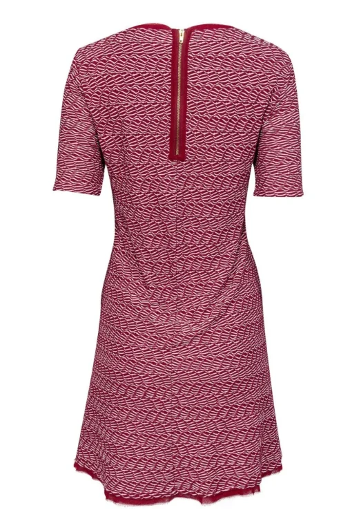 Maeve - Red & White Textured Dress Sz M